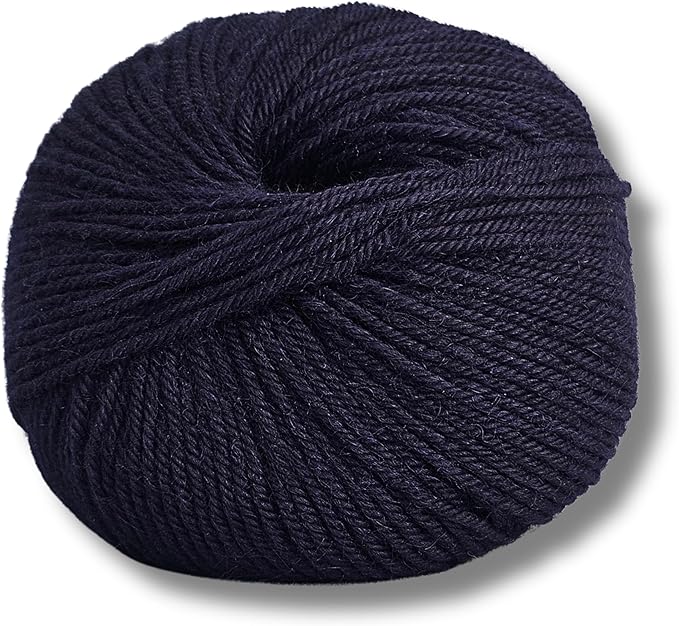 100% Baby Alpaca Yarn for Knitting & Crocheting - Set of 2 Skeins of Premium Yarn DK - Lightweight, Hypoallergenic & Thermal Peru Made - Ideal for Delicate Projects (BL016 - Dark Navy)