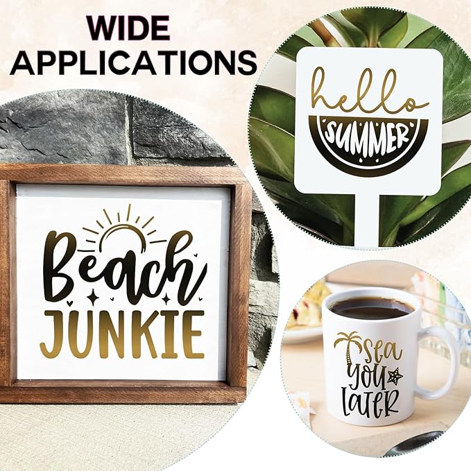 Tintnut Black Yellow Permanent Vinyl - 8 Sheets 12"x10"Gradient Adhesive Self Sticker, Ombre Glossy Self Sticker Water Proofing Vinyl Compatible with Cricut Or Silhouette