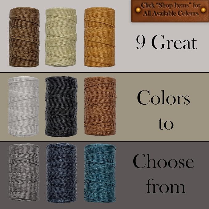 Waxed Thread 3X Wax Thread, 65 Yardx0.8mm Wax String, 150D Waxed Leather String in Tan Perfect Dream Catcher Supplies