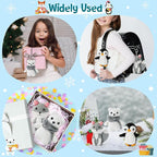 BWkoss Crochet Kit for Beginners, Polar Animal Crochet Starter Kit for Adults Kids Fox Penguin Polar Bear DIY Yarn Knitting Craft Supplies with Step-by-Step Video Tutorials for Knitting Enthusiast