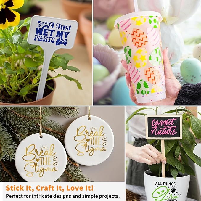 TECKWRAP Permanent Vinyl, Rainbow Sampler - 12in x 5ft Rolls 12 Colors Permanent Adhesive Vinyl Rolls for Cricut, Silhouette, Cameo Cutters, Signs, Scrap-Booking, Craft, Die Cutters