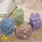Bear Cylinder Animal Resin Casting Silicone Mold for Home Decor & Candle Making Wave Spiral Mold