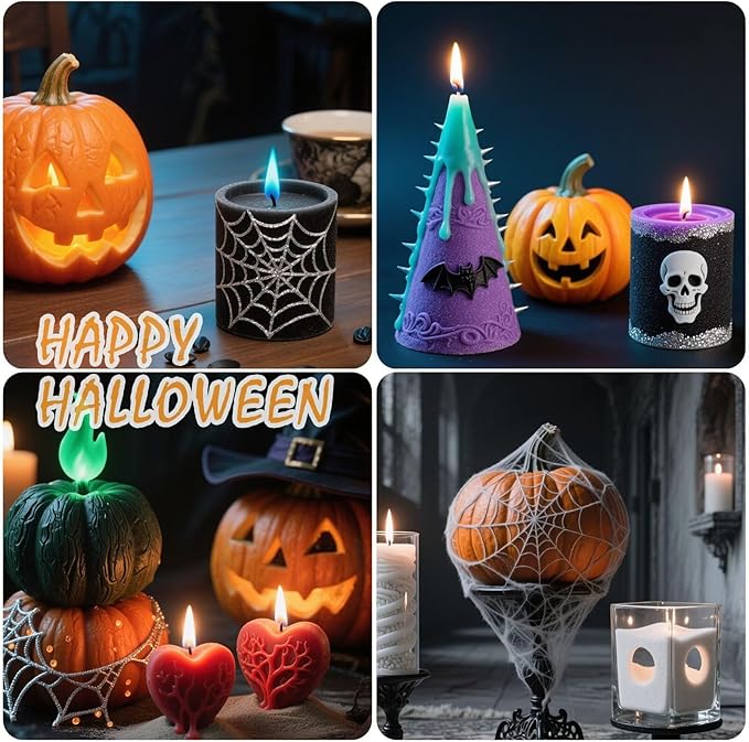 Aufien Candle Sand with Wicks, 21.4 Oz Pearled Candle, DIY Bead Powder Sand Wax Making kit Refillable Non Toxic for Handmade, Wedding and Halloween Christmas Decorations Dark Gray Unscented