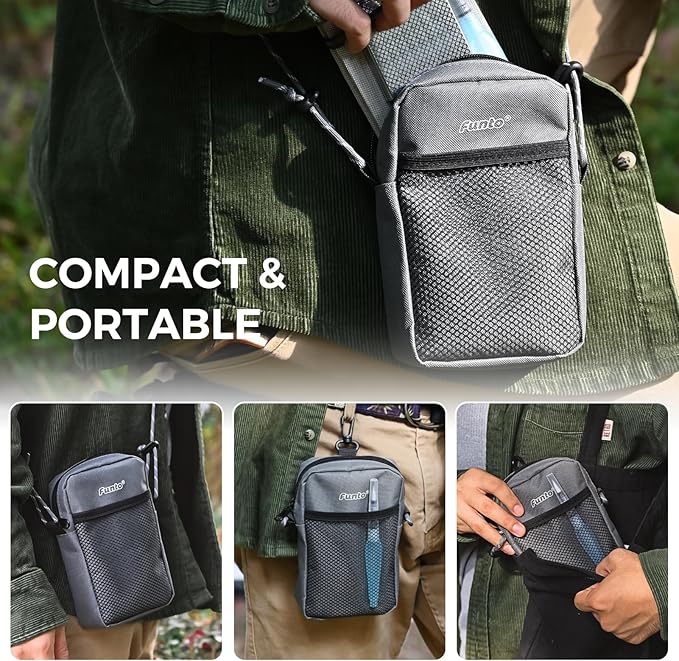 Funto Mini Watercolor Paint Set, All-In-One 24-Color Travel Paint Kit, with Crossbody Bag, Watercolor Journal, Paint Water Cup, Pocket Set for Artists