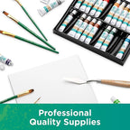 Norberg & Linden Acrylic Paint Set - Canvas and Acrylic Paint Sets for Adults, Teens, Kids - Includes 24 Vivid Colors, 3 Painting Canvas Panels, 6 Assorted Brushes & 1 Paint Knife