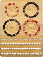 Petoysoso Bamboo Bead Boards for Jewelry Making, Bracelet Beading Board, DIY Supplies, Small 6"/ 7"/ 7.5"/ 8"