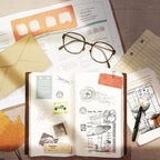 GLOBLELAND Vintage Mushroom Clear Stamps Mushroom Background Silicone Stamp for Card Making Retro Background Transparent Stamps for DIY Scrapbooking Decor 5.83x8.27inch