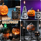 Aufien Candle Sand with Wicks, 21.4 Oz Pearled Candle, DIY Bead Powder Sand Wax Making kit Refillable Non Toxic for Handmade, Wedding and Halloween Christmas Decorations Black Unscented