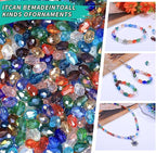 300pcs Glass Crystal Teardrop Beads 6X8mm Drop Glass Spacer Beads Colorful Clear Electroplated Color Crystal Beads for DIY Jewelry Bracelet Making (Facet Drop)