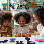 JULMELON 36 PCS Kwanzaa Crafts for Kids, Kwanzaa Magic Rainbow Scratch Art Paper Cards Kwanzaa Gifts for Students School Classroom Activities DIY Crafts Party Favors