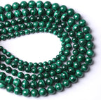 31pcs 6mm Natural Green Malachite Beads AAA Gemstone Round Loose Beads for Jewelry Making DIY Bracelets Necklaces Crystal Energy Healing Stone Beads 7.5" (Natural Malachite, 6mm)