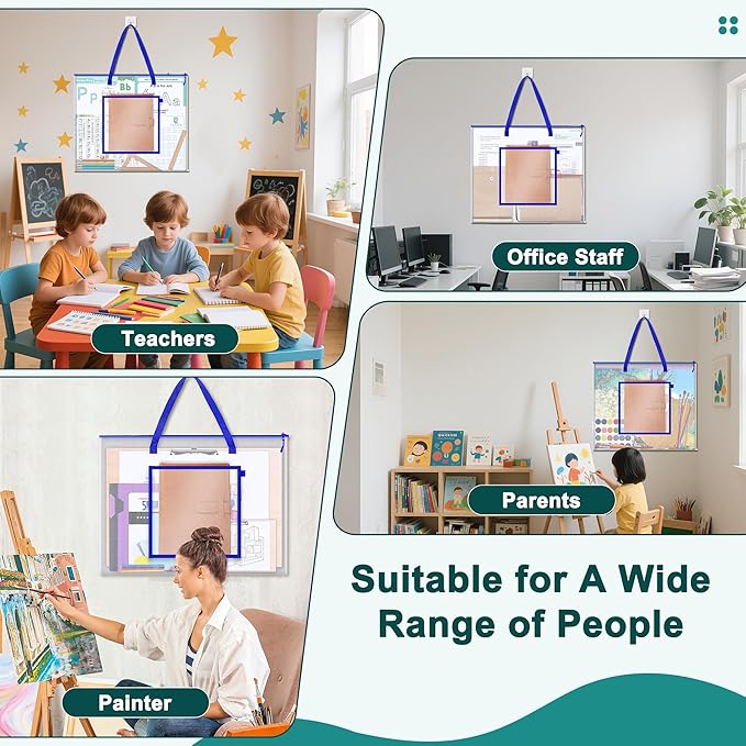 Large Poster Storage Bag, 25" x 19" Art Portfolio Bag with Pocket for Poster, Cutting Mats, Scrapbook, Keepsake - Waterproof Art Bag for Classroom Home Office Outdoor