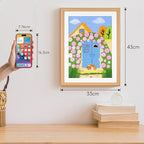 clberni Punch Needle Kit, Punch Needle Embroidery kit, Needlepoint Kits for Adults, Matching 12x16 inches Photo Frame Hanging on Wall as Home Decor