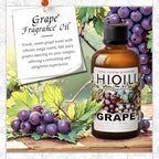 HIQILI Grape Fragrance Oil for Diffuser & Oil Burner, Fruity Scents for Making Candles, Hand Soap, Air Freshener, Long Lasting - 1 Fl Oz