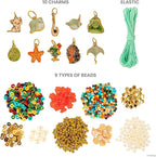 Fashion Angels Disney Moana 2 Tropical Tide Jewelry Design Kit, Includes Assorted Beads & Charms, Makes 10+ Nautical Bracelets, Fun Craft for Kids Ages 8+