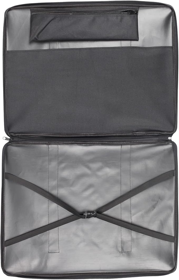 JJRING Art Portfolio Case, Wire Framed Nylon Portfolio Tote, Art Storage Bag in 37 Inches by 28 Inches, Great Carrying Bag for Artworks, Posters, Drawings, Prints(Black)