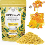 Beeswax pellets 2LB/5LB/10LB/20LB, VEGISHINE Pure and Natural Yellow Beeswax for DIY Skin Care, Lip Balm, Polishing, Lotion, Soap, Candle Making Supplies