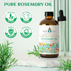EVOKE OCCU Rosemary Oil for Hair Growth, Nourishing Scalp, Relieving Hair Loss & Reducing Dandruff - 4 Fl Oz