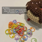 Wonafa 30pcs Spiral Stitch Markers for Knitting & Crochet, Metal, Adults