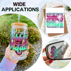 Tintnut Pink Blue Permanent Vinyl - 8 Sheets 12"x10"Gradient Adhesive Self Sticker, Ombre Glossy Self Sticker Water Proofing Vinyl Compatible with Cricut Or Silhouette