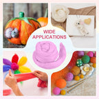 MECCANIXITY Wool Roving Yarn Soft Felting Wool 50g/1.76oz Pure Chunky Roving Yarn for Needle Felting Knitting Blanket Spinning Weaving Art DIY Craft Dark Pink