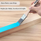 1 Inch Angled Paint Brushes - 12 Pack, Paint Brush Set with Ultra-Dense Soft Bristles for Smooth Finish, Trim & Detail Work - Edge Painting Tool