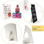 Golden State Art, 7 Inch Self Stick Easel Back, Cardboard Stand, Single Wing, Archival Quality, Display Posters Pictures Brochures, Easy and Fast Application (Pack of 50) White, Made in USA