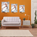 CONDA 18x24 inch Stretched Canvas for Painting, 5 Pack Large Canvas, 100% Cotton, 5/8 Inch Profile Big Stretched Canvas Value Bulk Pack for Acrylics, Oils Painting