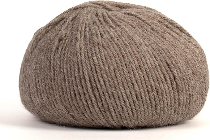 100% Baby Alpaca Yarn for Knitting & Crocheting - Set of 2 Skeins of Premium Yarn DK - Lightweight, Hypoallergenic & Thermal Peru Made - Ideal for Delicate Projects (N024 - Wood)