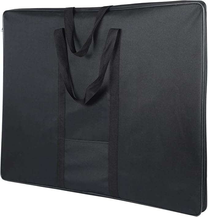 JJRING Art Portfolio Case, Wire Framed Nylon Portfolio Tote, Art Storage Bag in 37 Inches by 28 Inches, Great Carrying Bag for Artworks, Posters, Drawings, Prints(Black)