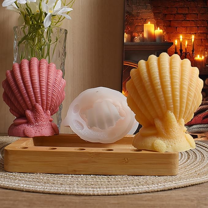 Shell Conch Animal Candle Mold for Resin Casting and Making - Silicone 3D Mold for Home Decor