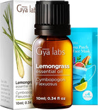 Gya Labs Lemongrass Essential Oil - 0.34 Fl Oz - for Hair, Skin, Diffuser, Aromatherapy & DIY Candle Making Scent