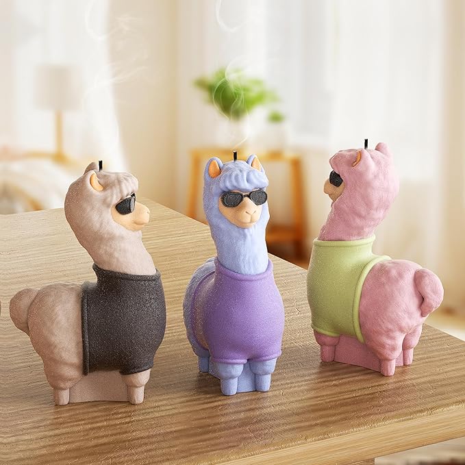 Alpaca Mold - Resin Casting & Candle Making Molds - Silicone 3D Animal Molds for Home Decor