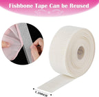 4 Yards Hemming Guide for Sewing, Fishbone Tape for Narrow Hem and Curved Hem Sewing Tool for Skirts Dresses Fishbone Boning Lining Reusable Boning Strip Seam S Ewing Guide for Clothing Hemmer Tool
