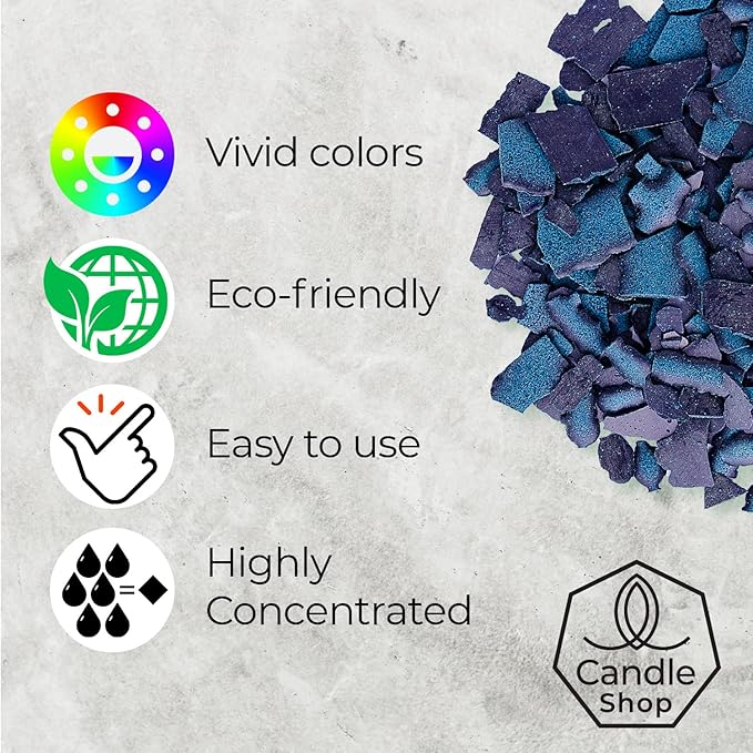 Aquamarine Candle Dye 2oz for Soy Candle Making – Highly Concentrated Candle Wax Dyes – Candle Shop Premium Color Dye Chips for Soy Wax, Beeswax, Paraffin