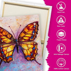 Stretched Canvas for Painting, 2Pack 24X36 Large Canvas for Painting, 12Oz Triple Primed 2/3" Profile Cotton Professional Artist Quality Blank Canvas Frame, Art Canvases for Oil,Acrylic Paint,Gouache