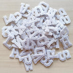 1 inch Iron on Letter Patches 78 Pieces, A-Z Embroidered Alphabet Patches for Clothing Jackets Hats Backpacks Jeans White