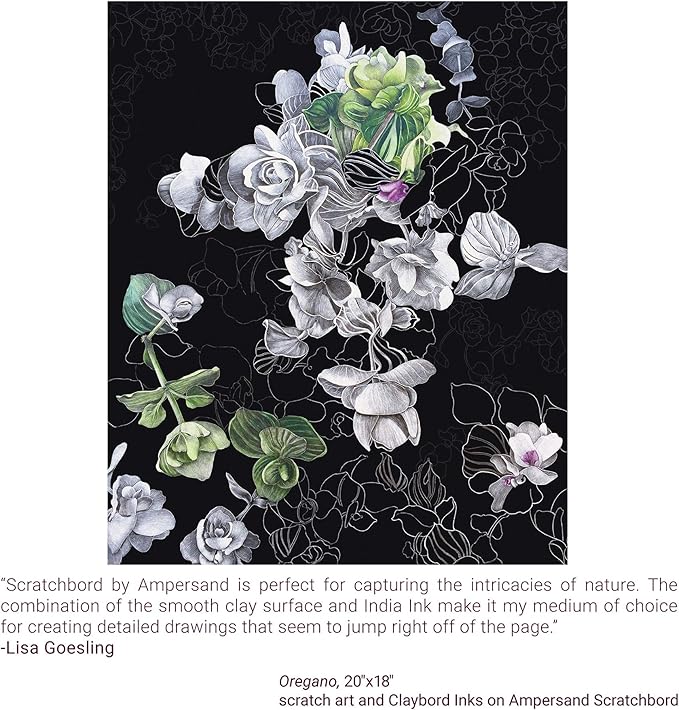 Ampersand Art Supply Scratch Art Panel: Museum Series Scratchbord, 1/8 Inch Flat Profile, 5" x 7" - Pack of 3