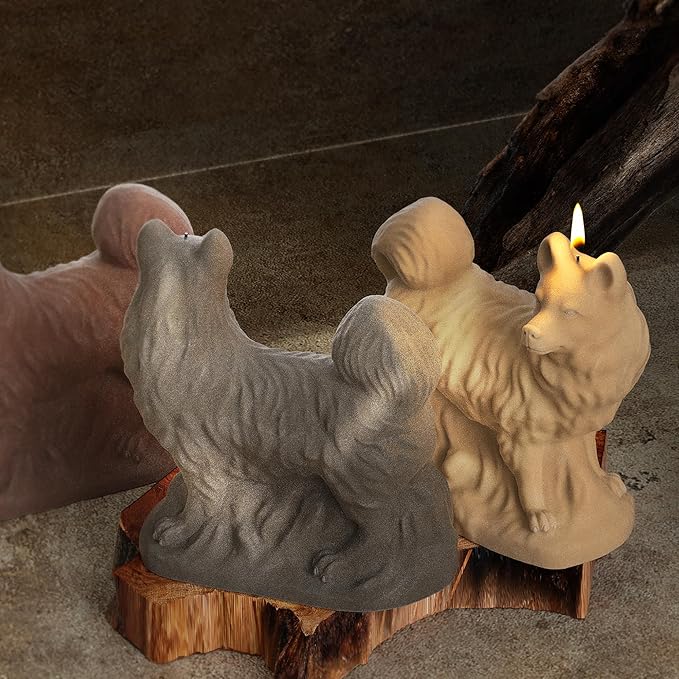 3D Dog Animal Silicone Molds - Dog Resin Casting for Candle Making & Home Decor