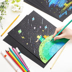 100 Sheets Black Cardstock - 8.5 X 11 Inches Art Crafts Construction Paper, 92lb/250gsm Heavy Weight Thick Card Stock Paper for Printer, DIY Cards Making, Invitations, Scrapbooking UAP24BK100