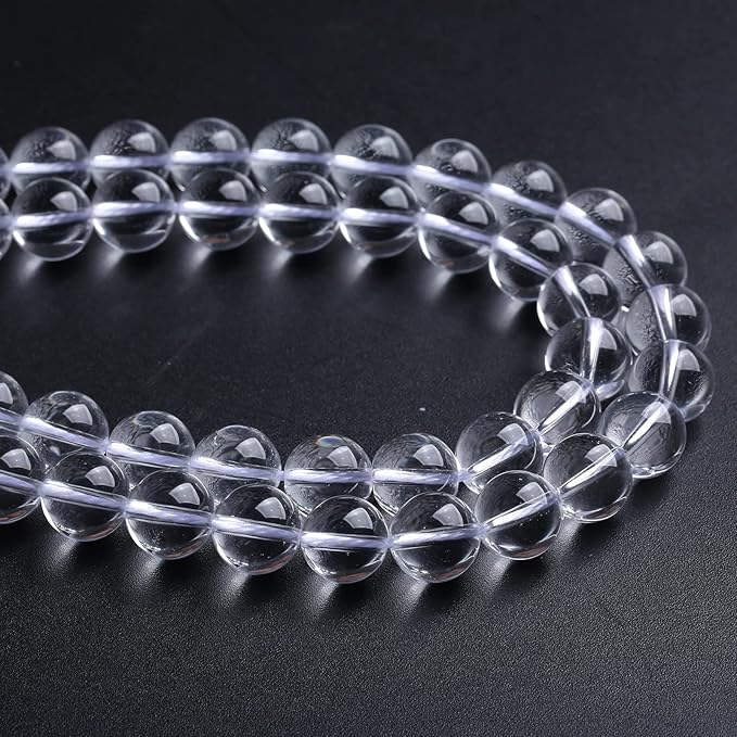 4MM 86PCS Natural Clear White Crystal Quartz Gemstone 3A Grade Round Loose Beads for Jewelry Making DIY Bracelet 1 Strand 15''