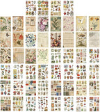 32 Sheets Pre-Cut Vintage Washi Stickers & 20 Scrapbook Papers Ephemera - Retro Angel Sunflower Designs for Junk Journals Scrapbooking
