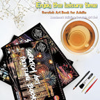 Scratch Art Book for Adults-Landmark Building Scratch Art|Scratch Painting Paper Craft Kit|Creative Foil Engraving Art Set|Scratch City Series Books for Travel Lovers,Craft Lovers(New City 3)