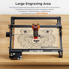 Laser Engraver Machine, P1 S Pro 10W(10000mW) Cutting Machine 380x370mm Large Area, WiFi Control, Engraves Wood Acrylic Leather Glass Metal for DIY, Crafts & for Small Business