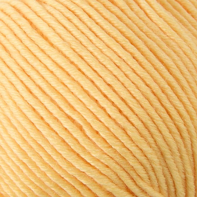 2 Balls Merino Wool Yarn, 12-Ply Luxurious and Soft Yarn for Hand Knitting & Crocheting, 1.76 OZ/50g, 120 yds/110 Meters(Yellow,2Balls)