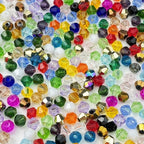 400pcs 4mm Bicone Glass Crystal Beads for Jewelry Making, Faceted Bicone Glass Spacer Beads for Bracelet Earring Necklace DIY Craft(Mix Color)
