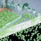 1200PCS 3mm Bicone Crystal Glass Beads for Jewelry Making, Sparkling Mini Beads for Suncatchers, DIY Bracelets & Craft Projects (Green)