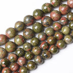60pcs 6mm Natural Unakite Gemstone Beads Round Loose Beads for Jewelry Making DIY Bracelet Necklace…