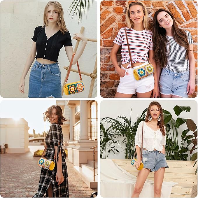 Noocro Crochet Kit for Cylindrical Bucket Bag, Purse, Complete DIY Kit with Detailed Instructions, Video Tutorials, for Beginners with Basic Crochet Knowledge or Intermediate and Advanced Crocheters