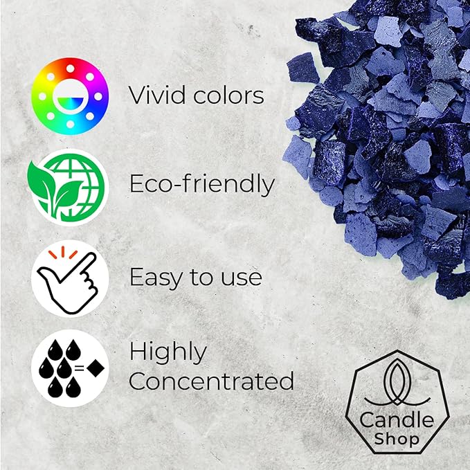 Blue Candle Dye 2oz for Soy Candle Making – Highly Concentrated Candle Wax Dyes – Candle Shop Premium Color Dye Chips for Soy Wax, Beeswax, Paraffin